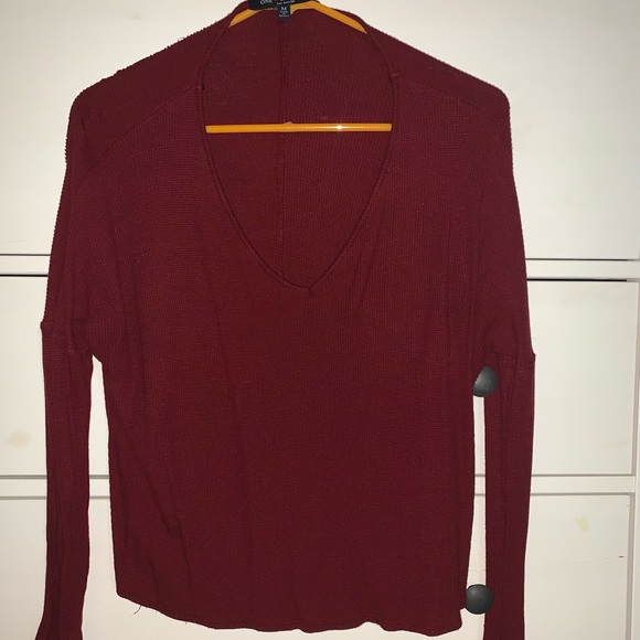 Burgundy long sleeve top - Picture 3 of 3